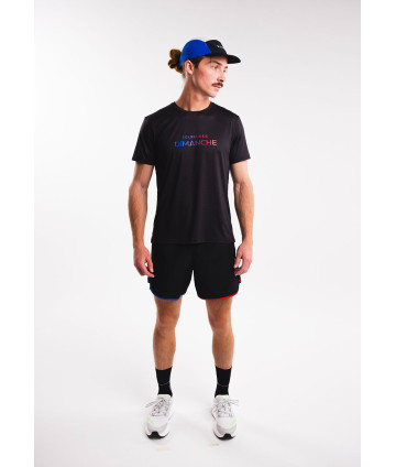 T-shirt Active Noir Logo Tricolore H