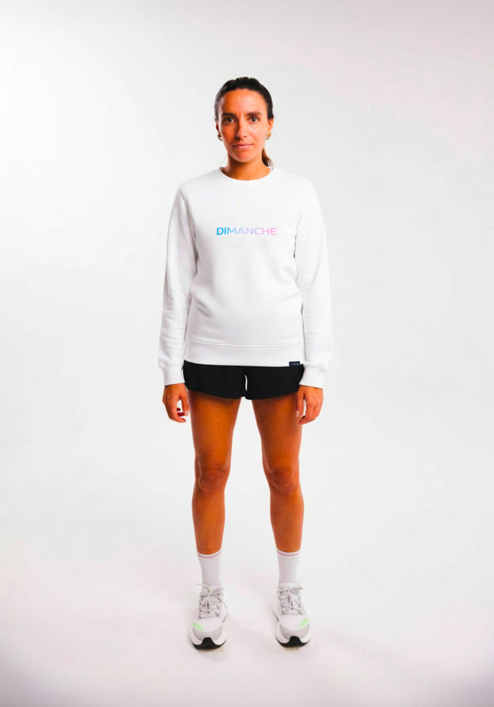 Sweat col rond Blanc Logo...